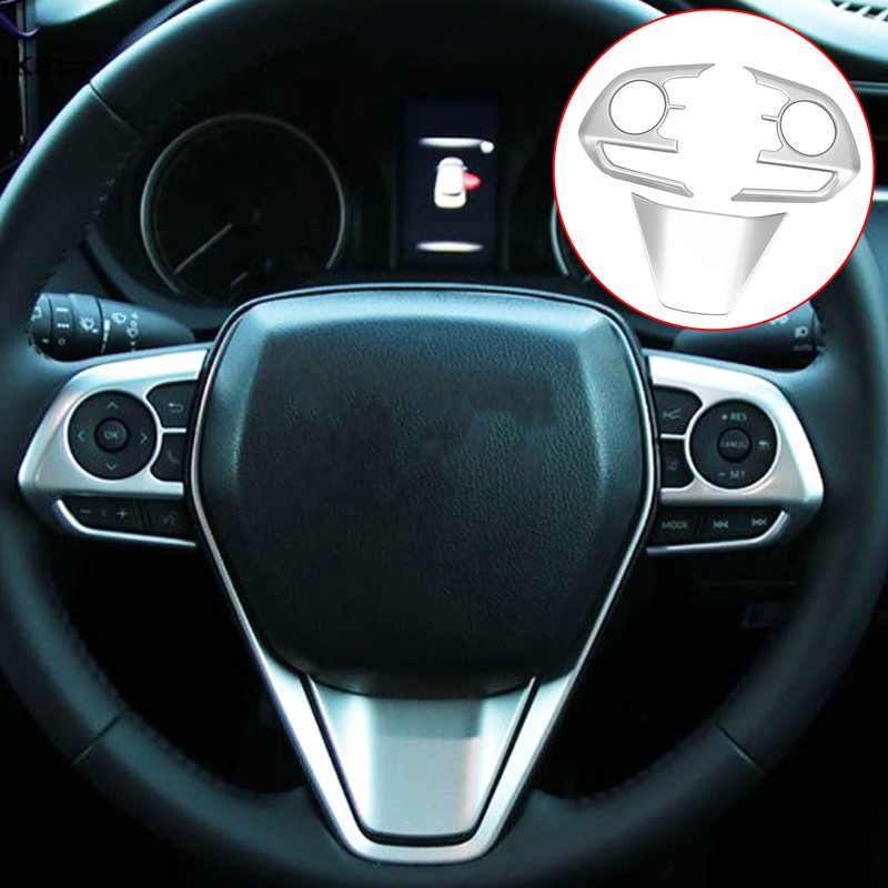 3pcs Steering Wheel Frame Cover Control Button Trim Set Fit