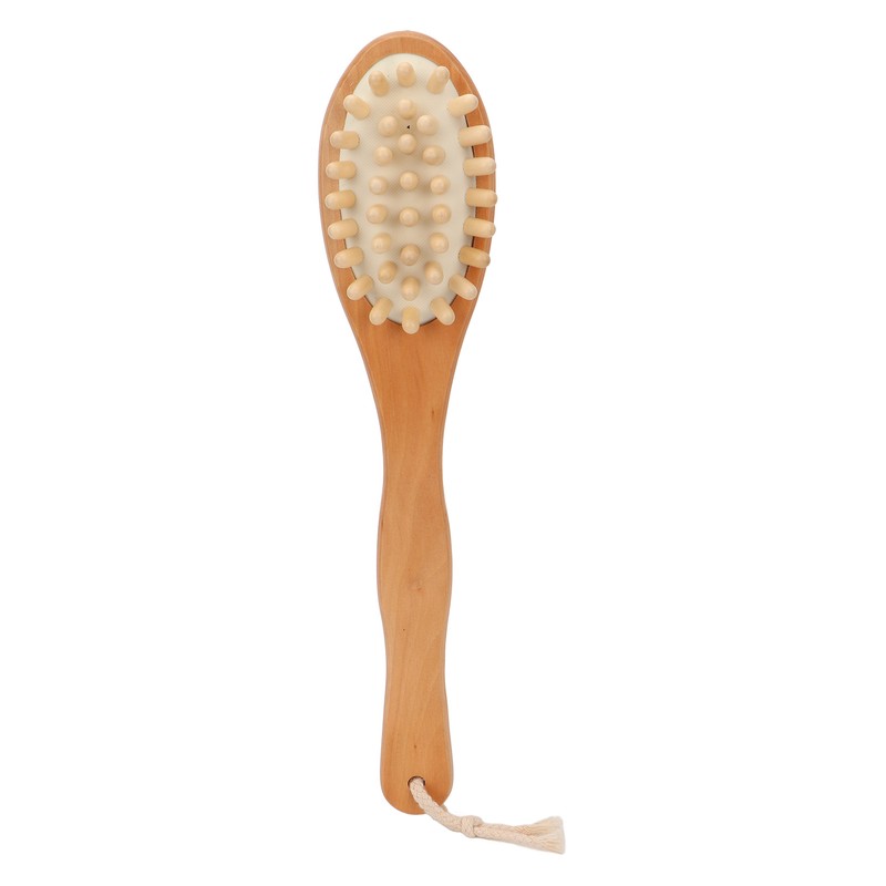 Wood Bath Brush Long Handle Soft Bristle Deep Cleansing Relieve