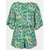 CUPSHE Women's Lace Up Leopard Print Romper Short Sleeves Jumpsuits