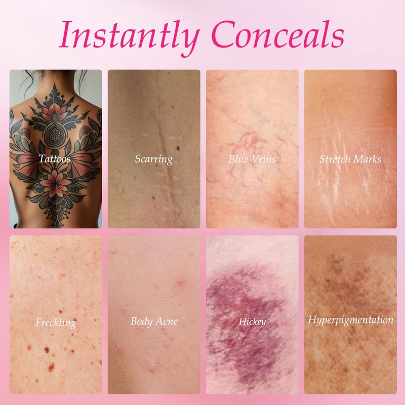 Tattoo Cover Up Makeup Waterproof,Makeup Cover Up,Leg,Body,Waterproof No transfer,Coverage Perfector,Tattoo