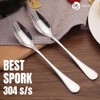 6-Pack Long Handle 18/10 Stainless Steel Sporks, 7.2 Inch |
