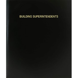BookFactory Building Superintendents Log Book/Journal/Logbook - 120 Page, 8.5''x11'', Black Hardbound (XLog-120-7CS-A-L-Black(Building Superintendents Log Book))
