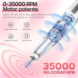 CHERIMOYA Pulidor De Unas Esmeril Drill Profesional 35000RPM,Kit de Taladro