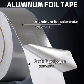 Astimesa Heavy Duty Aluminum Foil Tape for Ductwork, 2 Inch x 22 Yd 3.9 Mil High Temperature HVAC Tape, Waterproof Silver Metal Tape, Strong Adhesive Dryer Vent Tape for Hose Exhaust Pipe (1)