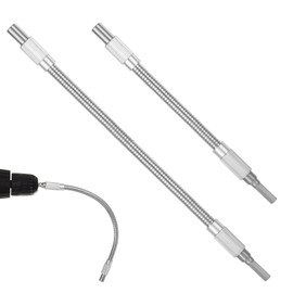 LIQWEI Pack of 2 Flexible Shaft, Flexible Bit Holder Extension for Drill and Screwdriver Drill Extension Shaft Bit 1/4 Hex Shank for Power Tools in Tight Spaces