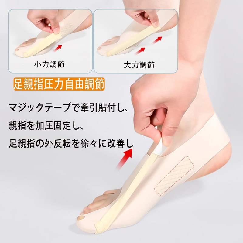 足指サポーター【超薄型】 足指 広げる 外反母趾 サポーター シルク 足指パッド サポーター 親指曲がり 足用