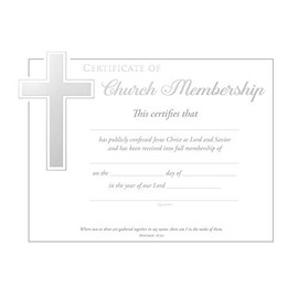 Certificate-Church Membership (Matthew 18:20)-Silv