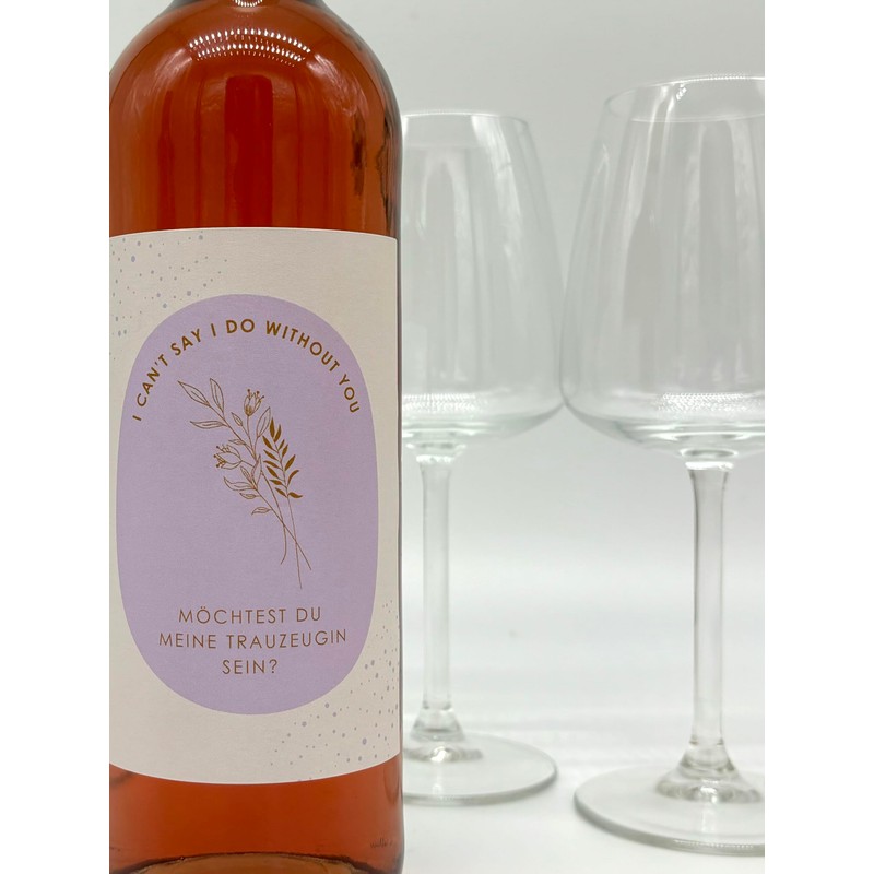 Weinflaschenetikett | Geschenk für Trauzeugen