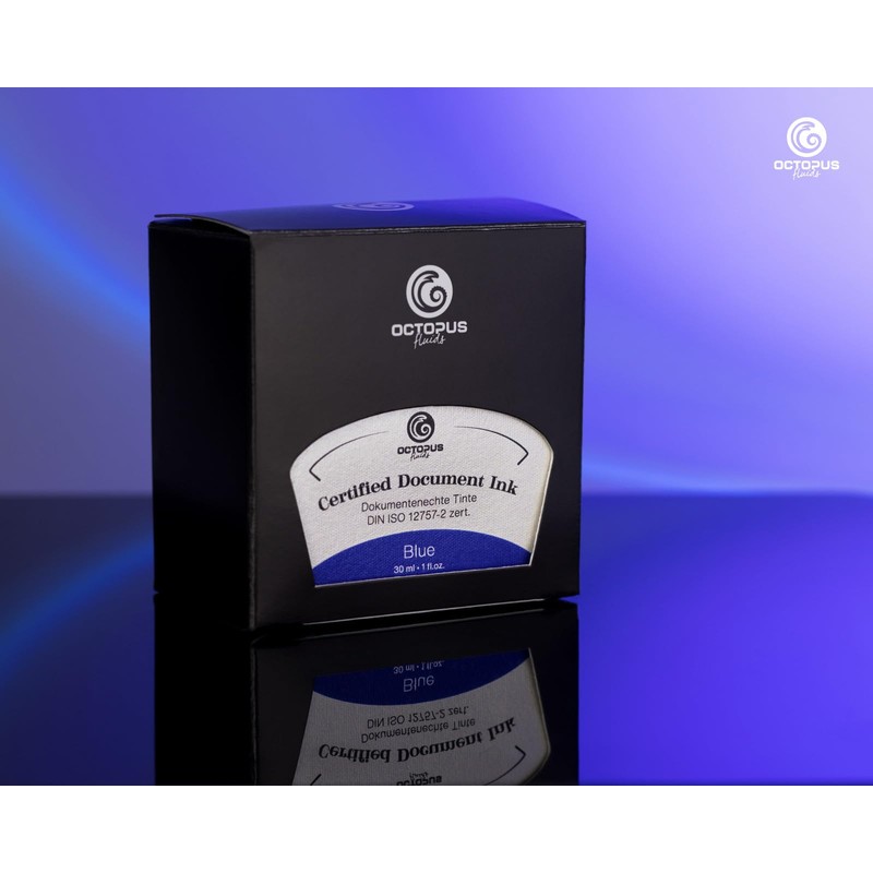 Indelible Ink Blue with Converter, Certified According to DIN ISO