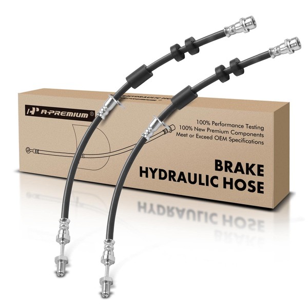 A-Premium Front Driver and Passenger Brake Hydraulic Hoses Compatible with