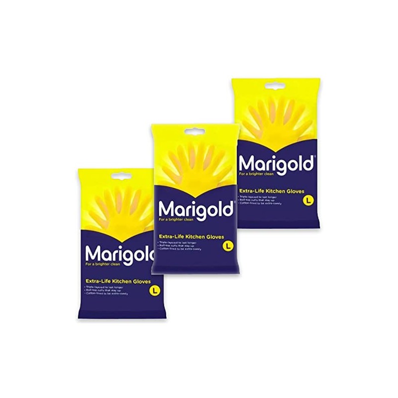 MARIGOLD Kitchen Gloves Large Pack of 3-10042883