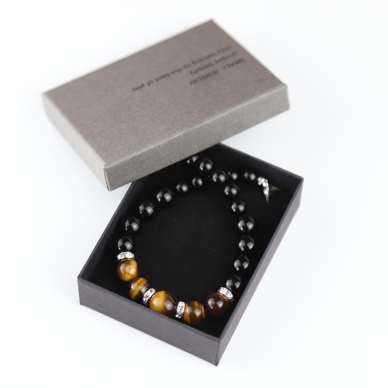 TOuWA Haori String, Men's, Adult, Natural Stone, Agate, Onyx, Tiger