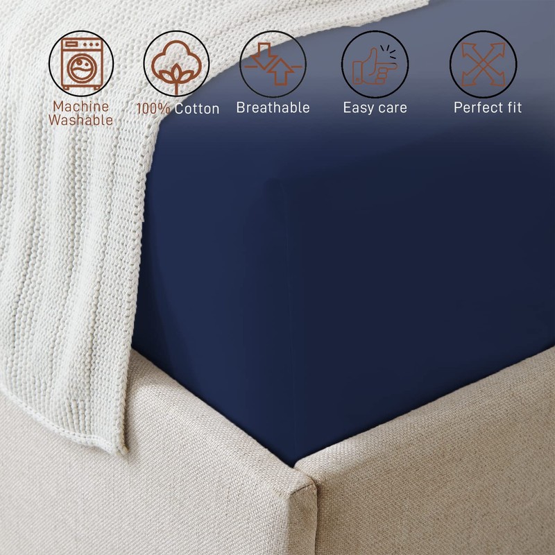 AR Ware Double Fitted Sheet 100% Egyptian Cotton 300 TC,
