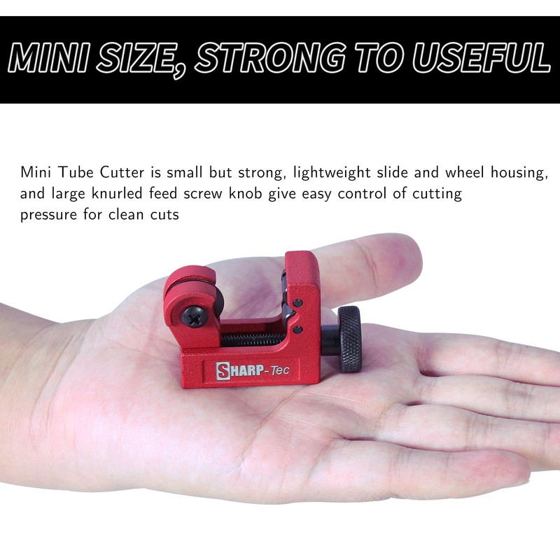 Sharp-Tec 3-22mm Mini Tube Cutter, Adjustable Zinc Alloy Pipe Cutter