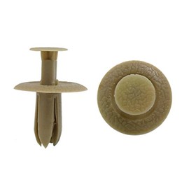 uxcell 50 Pcs Beige 6mm Hole Plastic Rivet Auto Door Trim Panel Retainer Clips