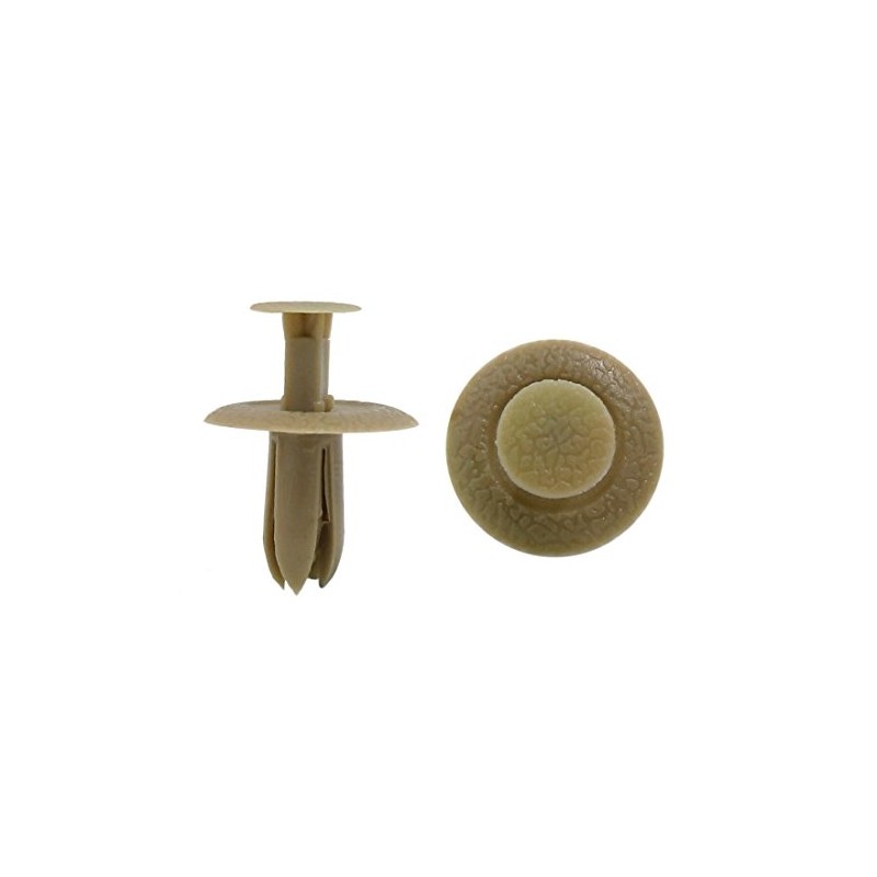 uxcell 50 Pcs Beige 6mm Hole Plastic Rivet Auto Door