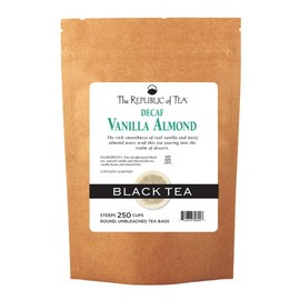 The Republic of Tea Decaf Vanilla Almond Black Tea, Refill Pack of 250 Tea Bags