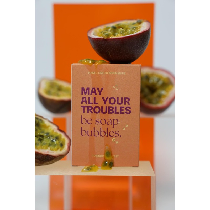 Klar Seifen – Duschseife Passionsfruchtseife (Maße 8,5 x 5,8 x