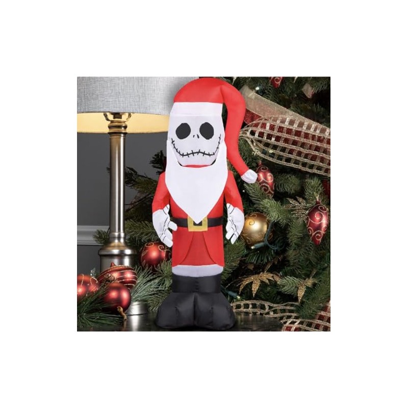 Gemmy Jack Skellington in Santa Suit Christmas Inflatable