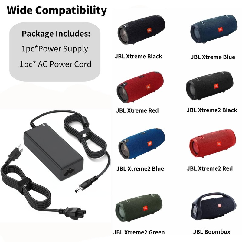 Replacment for JBL Extreme 2 Charger 19V AC DC Power