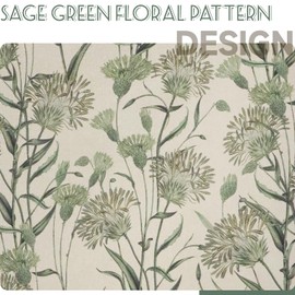 Bohoman Sage Green Floral Curtains, 70s Farmhouse Country Drapes, Provide Privacy, Reduce Light, and Add A Vintage Cute Aesthetic. Thermal Insulated for Bedroom/Living Room. 52 X 120in, 2 Panels
