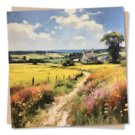 Beautiful Countryside Greetings Card - Special Blank Card For Family and Friends - Design Lovers - Heartfelt Greetings Wish for Women, Men - Made in UK