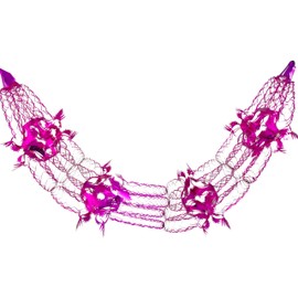 Christmas Concepts® 9ft x 1ft Large Square Foil Garland Festive Hanging Decoration – Christmas Trimming (Hot Pink)