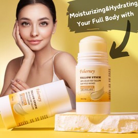 Natural Beef Tallow Moisturiser Stick, Beef Tallow Skin Care, Hydrating&Nourishing&Firming Beef Tallow Face Cream&Body Cream, Wrinkle Defense Beef Tallow for Skin, Moisturiser Face Women