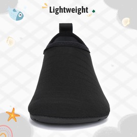 SAGUARO Children's Bathing Shoes Lightweight Soft Non-Slip Slippers, Inkjet black