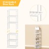 Tohomes White Bamboo Shoe Rack - Vertical Shoe Rack for