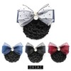 Bowknot Hair Snood Net Barrette Bun Bow Hair Clip Rhinestone