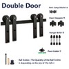 CCJH 5.5FT Sliding Barn Door Hardware Kit, Heavy Duty, Smoothly