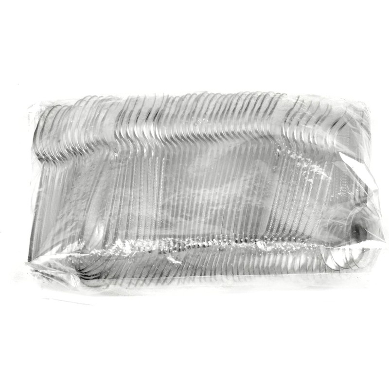 Signature Packaging - Re-usable Plastic Dessert Spoons 100 Pack -