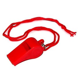 "LONGYEE Plastic Whistle / Dog Training Whistle / Sport Coach Whistle, Safety Whistle with Nylon Lanyard (Assorted color)