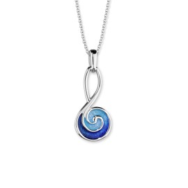 ORTAK 925 Sterling Silver Chain Alba Handmade Designer Designed Necklaces Hot Glass Enamel Pendant Necklace Scottish Celtic Jewellery of Scotland for Women