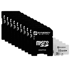 Synergy Digital 32GB Micro SDHC Secure Digital UHS-I Memory Cards, Compatible with UDI RC UDU818A-1á Quadcopter Drone - Class 10, U1, 100MB/s, 300 Series - Pack of 10