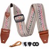 YIKOKO Guitar Strap with Pick Pocket，2 inch Cotton Guitar Straps