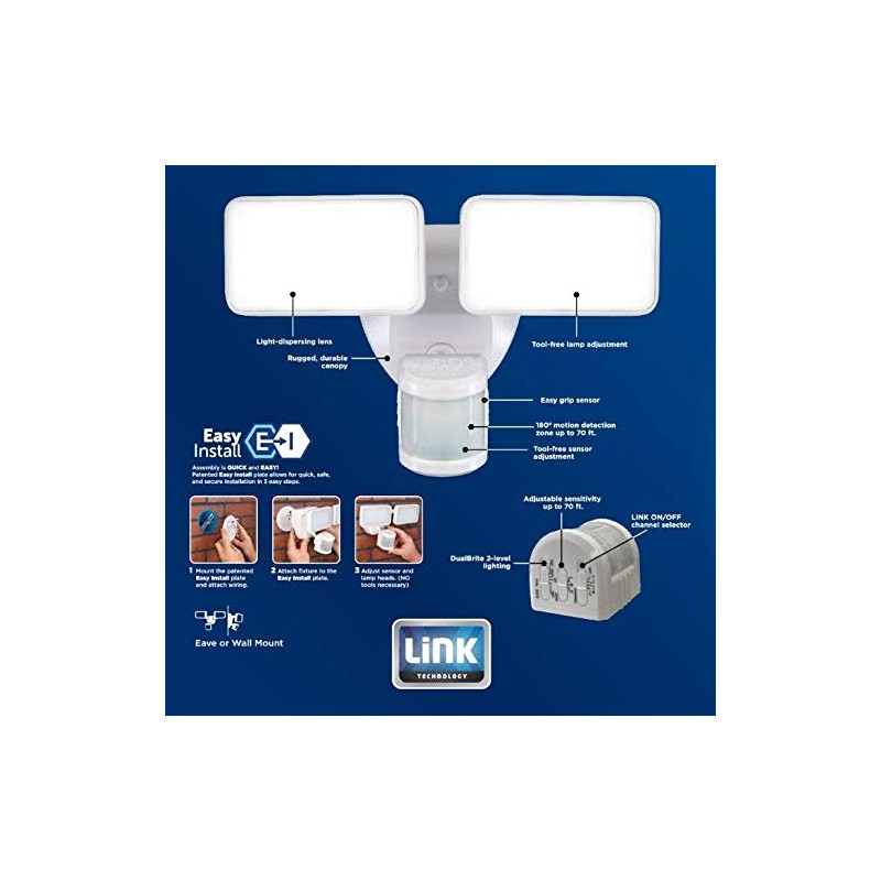 Heath/Zenith HZ-5835-BZ-H 180 Degree Motion Activated LED Security Light with