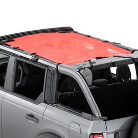 MasterTop Bronco Mesh Top Sunshade - Fits Ford Bronco 4-Door 2021-2023 - Red