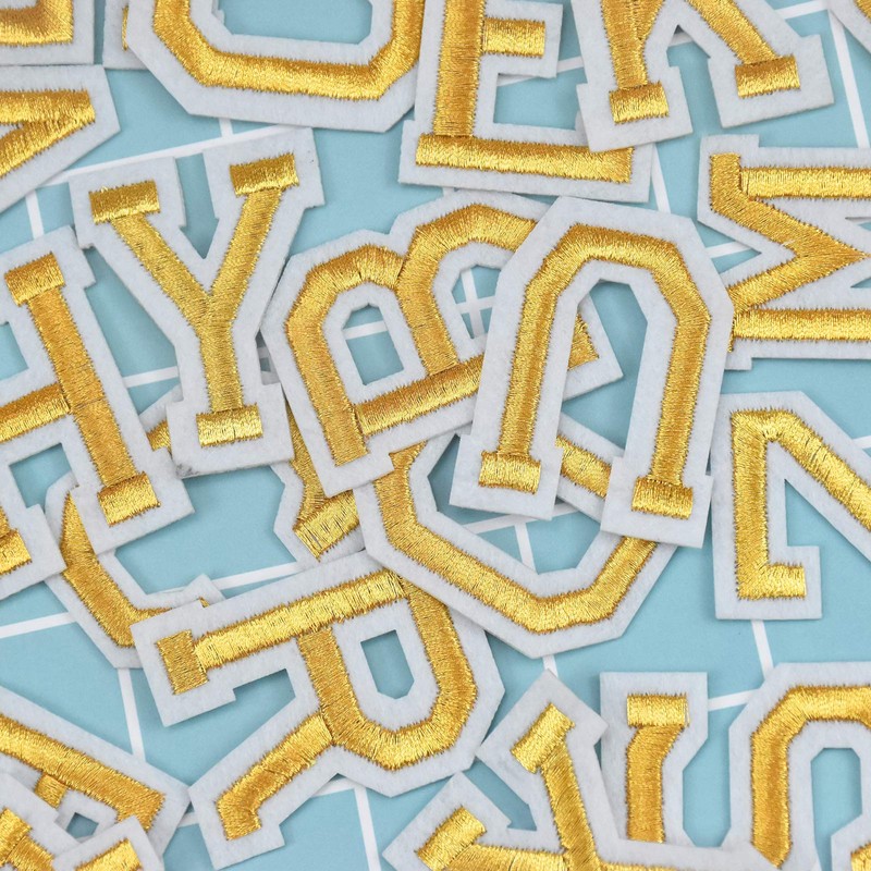 AvoDovA 52 Pieces Iron on Letters Alphabet A-Z Letters Sew