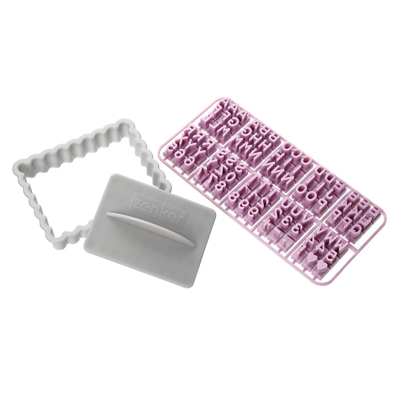 Zenker Ausstecher mit Buchstaben, Kunststoff, Mehrfarbig, 10 x 7.9 x