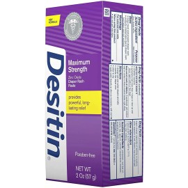 Desitin Maximum Strength Baby Diaper Rash Cream  2 oz  Pack of 2