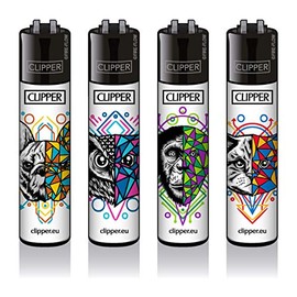 Clipper® Lighters - Geometric Animals #2 - Set of 4