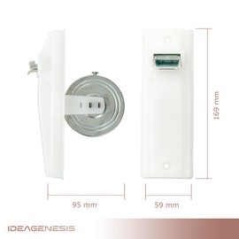 IdeaGenesis - Roller blind for installation on site and nylon tape for roller blinds | Roller blind and belt | Universal resistant system (white reversible tape, small)