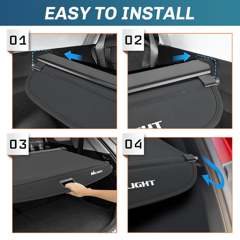 Nilight Trunk Cargo Cover for Nissan Kicks 2018 2019 2020