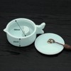 Sumiike Celadon Round Inkstone, Calligraphy Liquid, For Kanji (Medium) Brush
