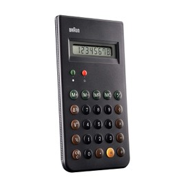 BRAUN BNE 001 BK KULT-TASCHENRECHNER, DIETER RAMS, 8 STELLIGES LCD-DISPLAY INKLUSIVE HARTSCHALEN-SCHIEBECOVER,SCHWARTZ