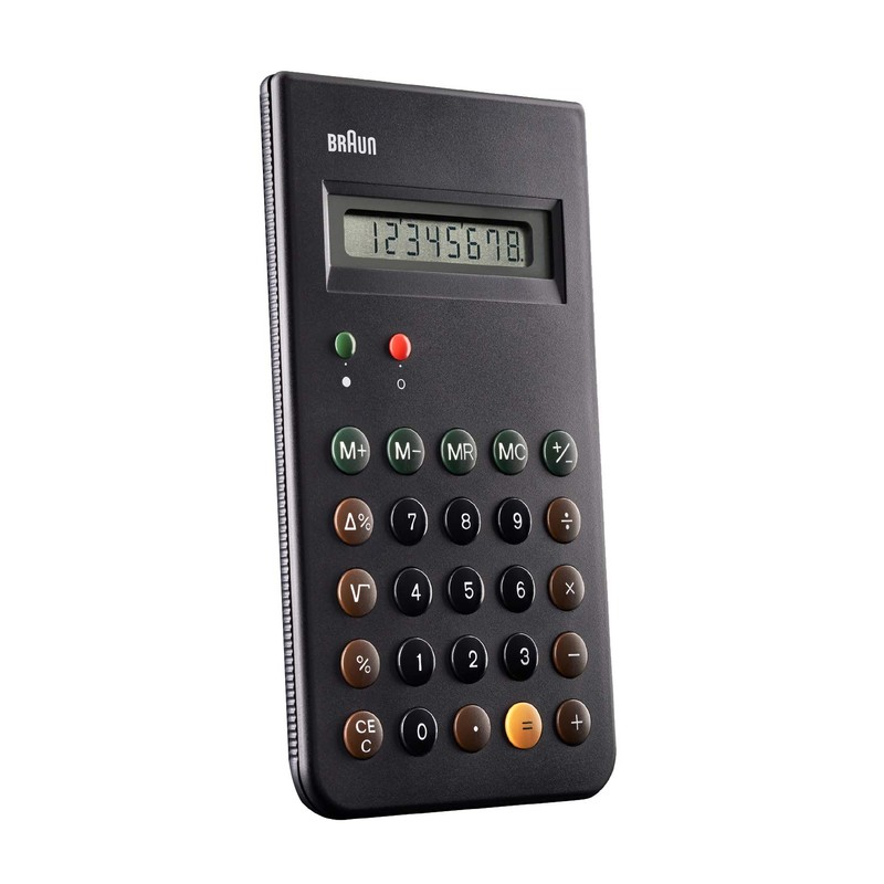 BRAUN BNE 001 BK KULT-TASCHENRECHNER, DIETER RAMS, 8 STELLIGES LCD-DISPLAY