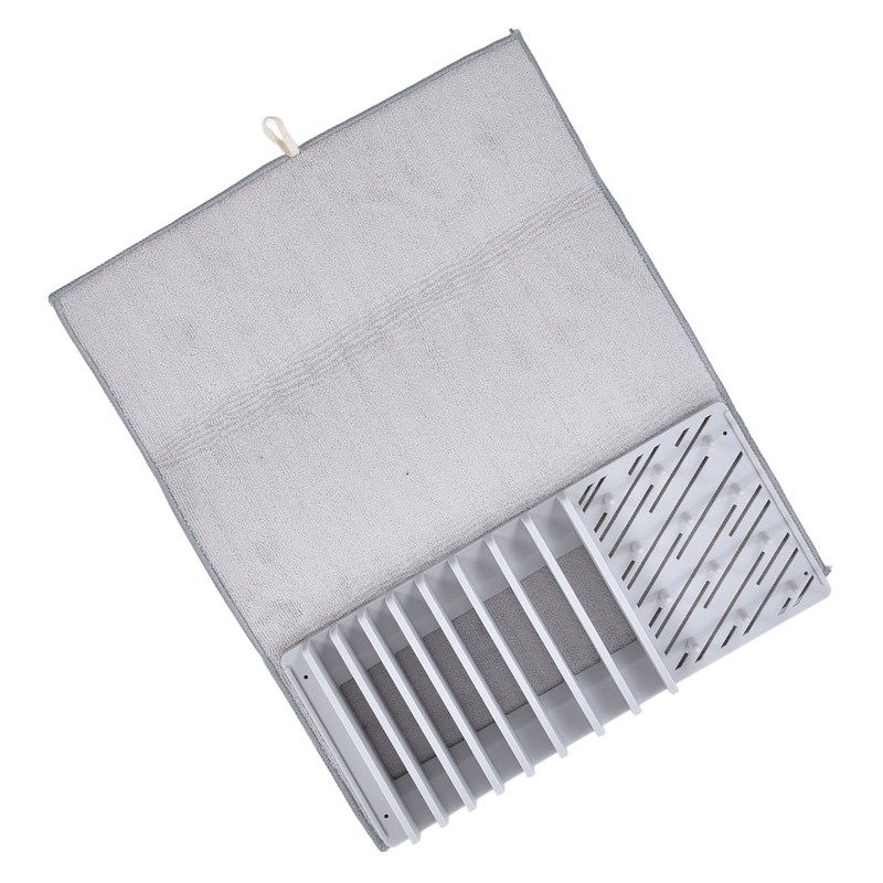 Dish Drying Mat with Rack Water Absorption Folding Design Dish