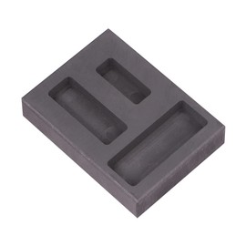 IWOWHERO Graphite Ingot Mold with Slots Melting Casting Mould for Gold Silver Non Ferrous Metal Premium Quality with Thermal Stability Black